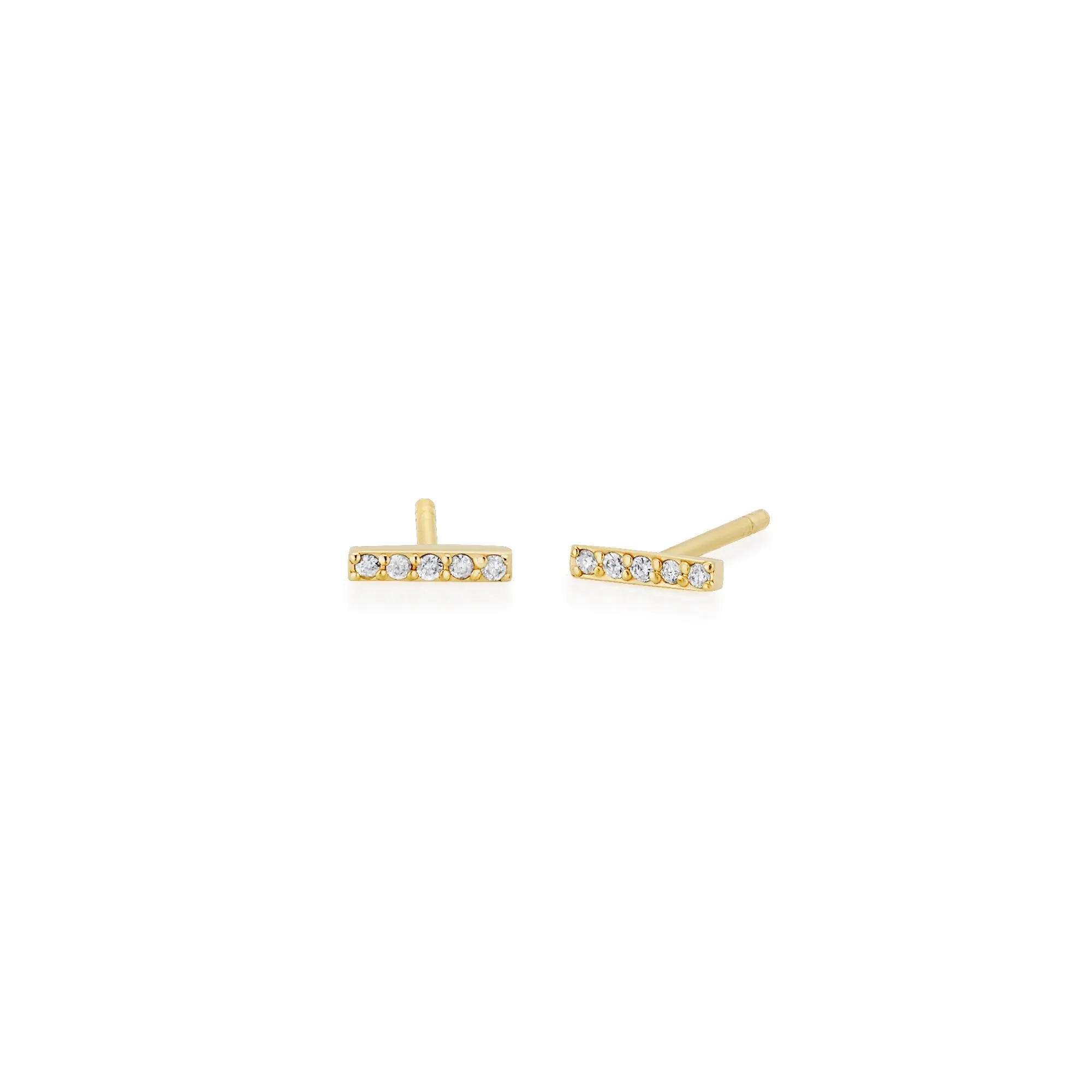 SLDA MINI DIAMOND BAR EARRING (PAIR) sold by SARAH CHLOE