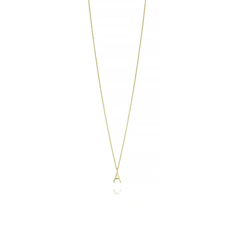 AMELIA MINI INITIAL BLOCK PENDANT sold by SARAH CHLOE