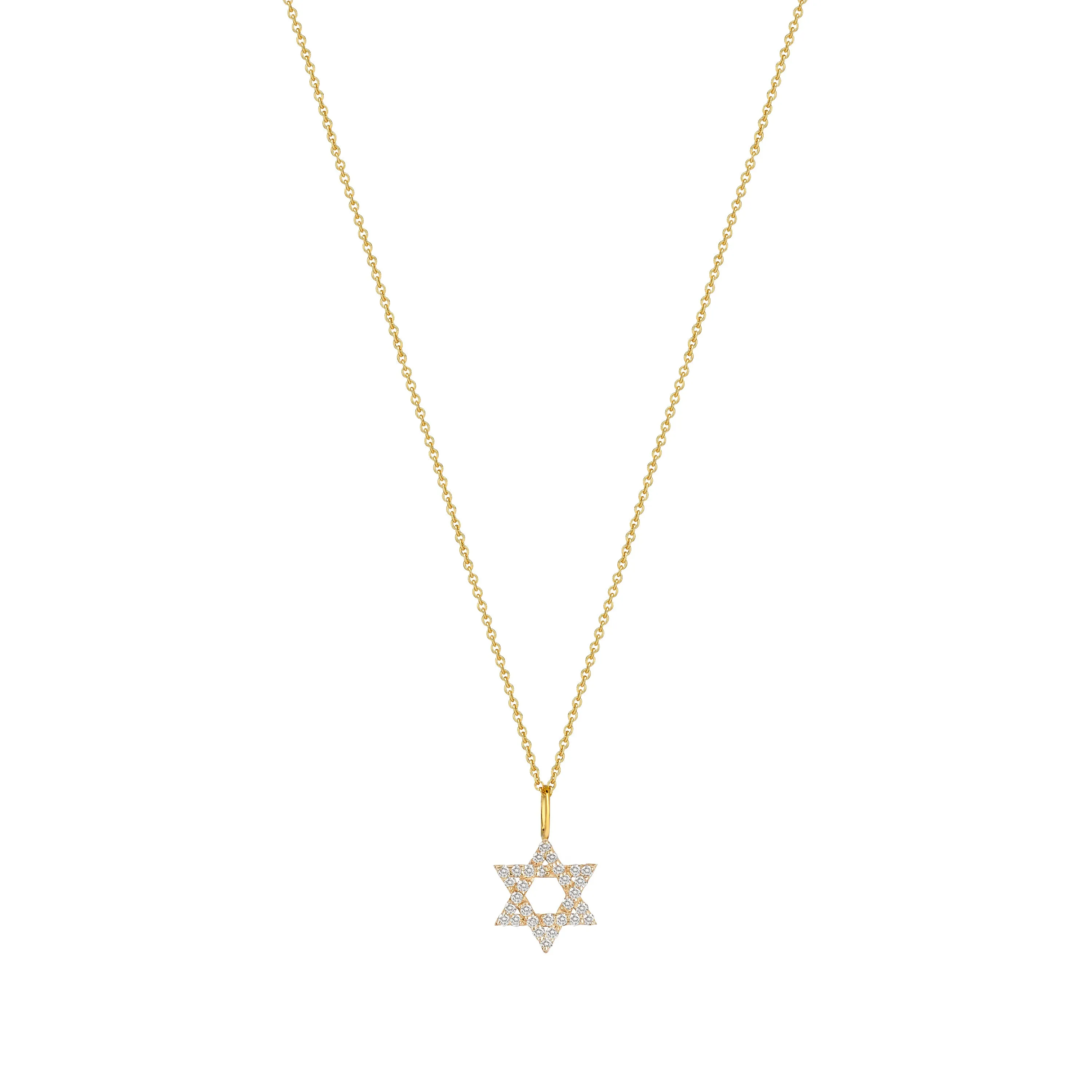 CHARMING DIAMOND STAR OF DAVID NECKLACE sold by SARAH CHLOE product image thumbnail 3