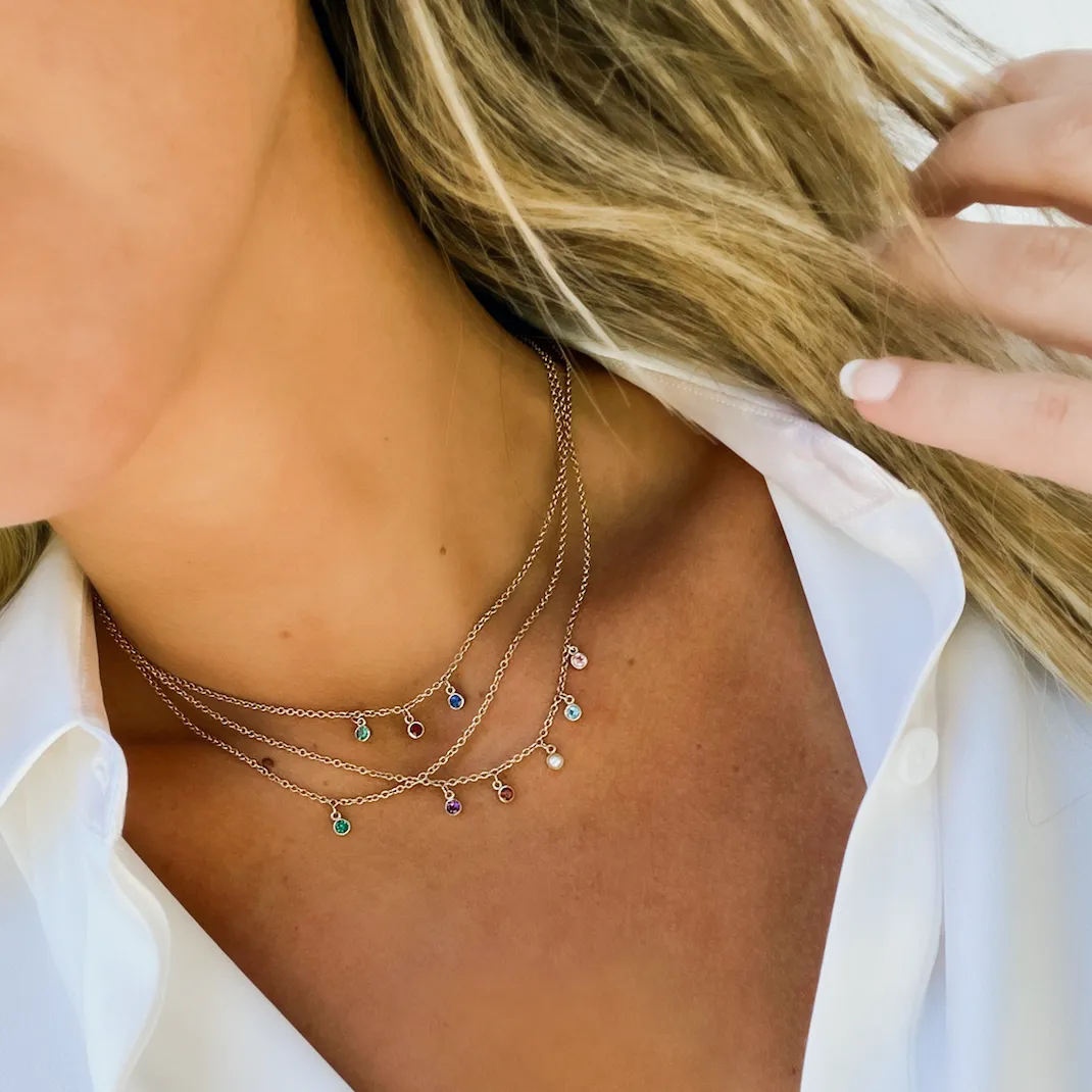 SLDA BIRTHSTONE CUSTOM DANGLE NECKLACE sold by SARAH CHLOE product image thumbnail 2