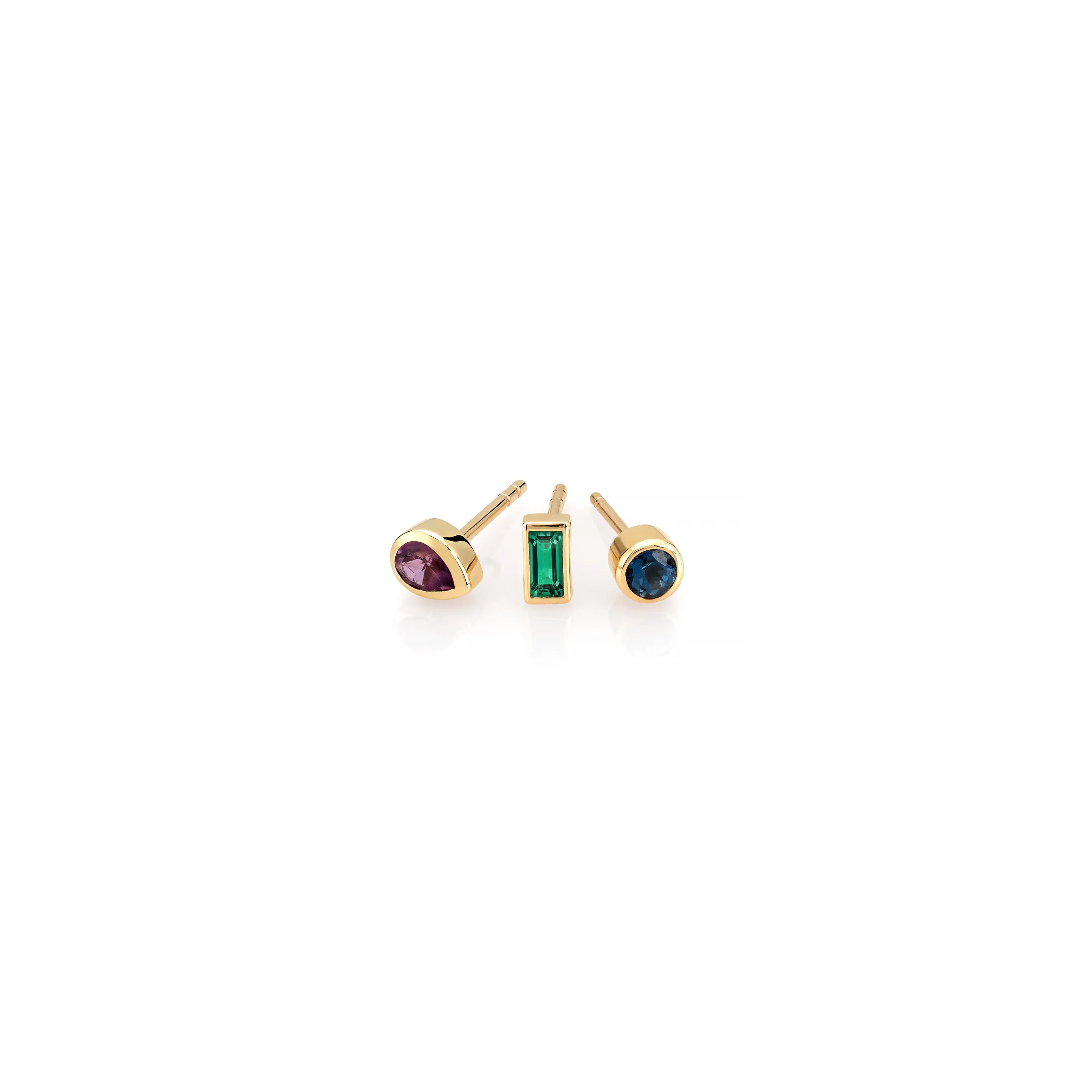 SLDA BAGUETTE BIRTHSTONE STUD sold by SARAH CHLOE product image thumbnail 2