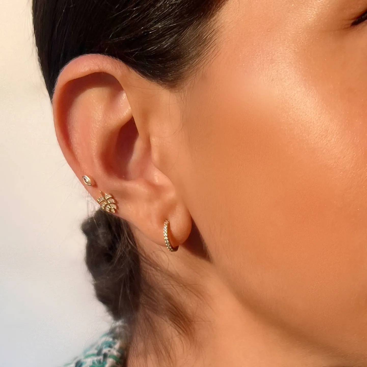 SLDA CLASSIC DIAMOND HOOP SINGLES sold by SARAH CHLOE product image thumbnail 2