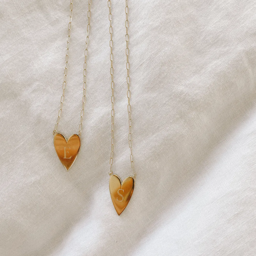 BRIE ELONGATED HEART NECKLACE sold by SARAH CHLOE product image thumbnail 3
