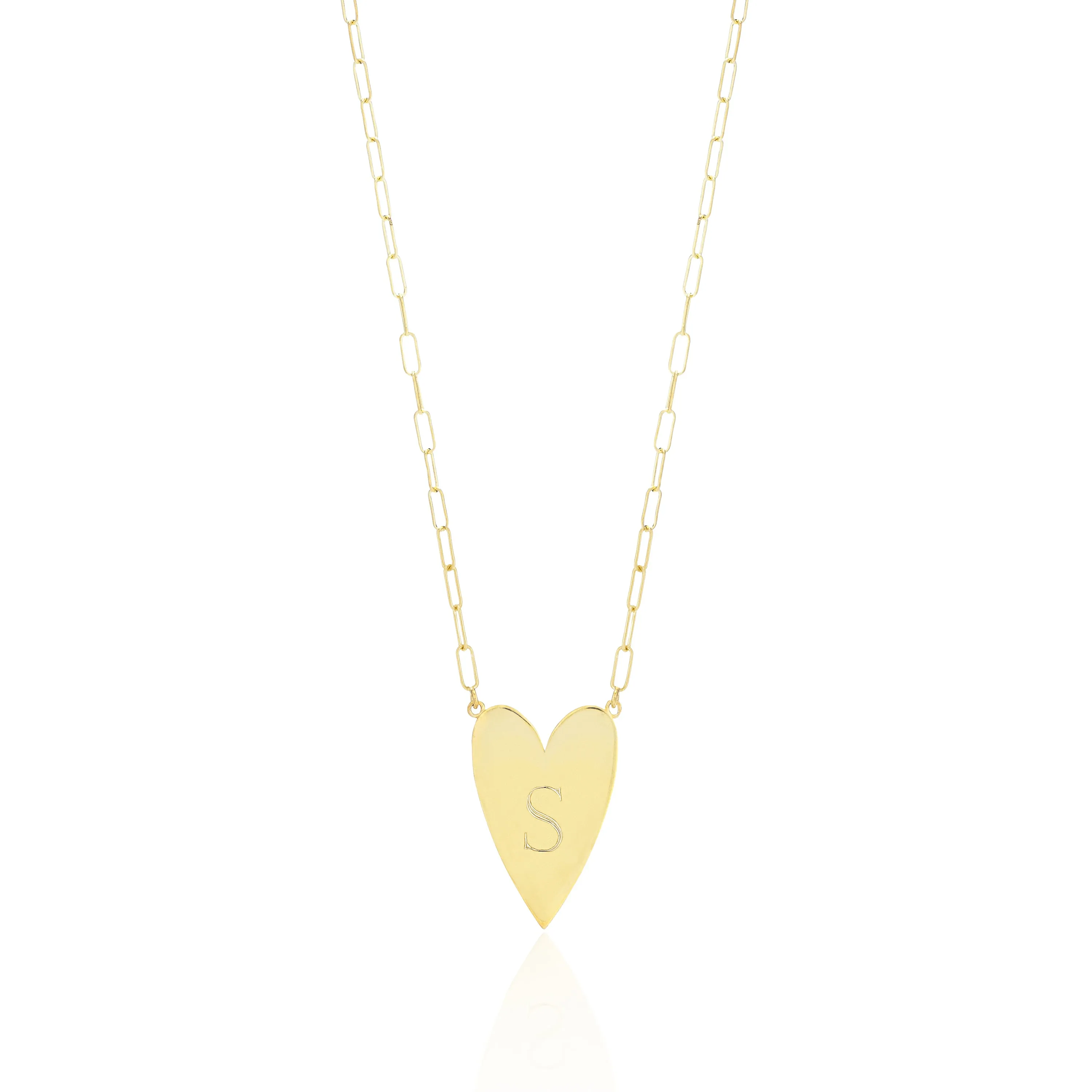 BRIE ELONGATED HEART NECKLACE sold by SARAH CHLOE