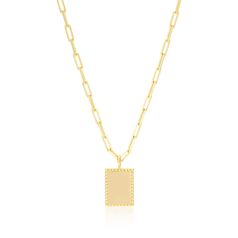 MRxSC EDIT- MADI RECTANGLE MEDALLION sold by SARAH CHLOE