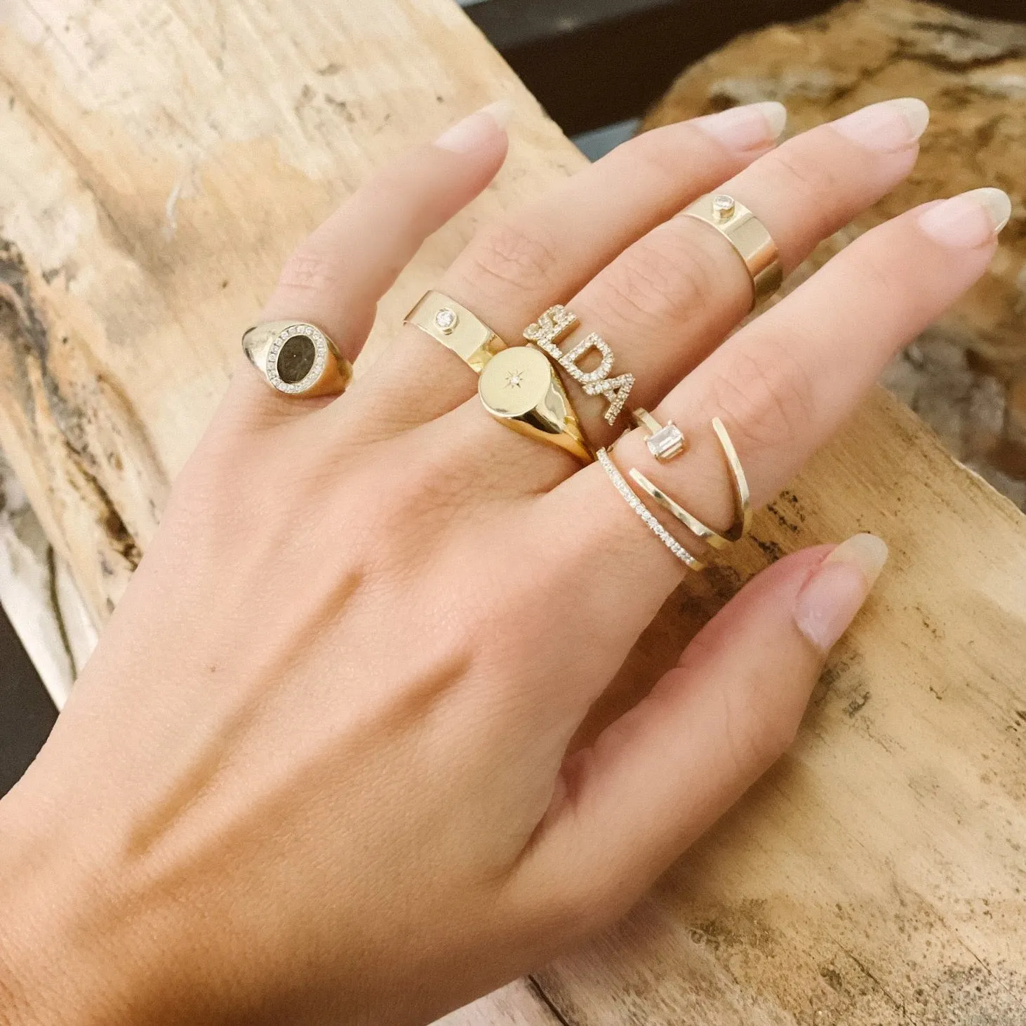 RIAVA DIAMOND MAMA RING sold by SARAH CHLOE product image thumbnail 4