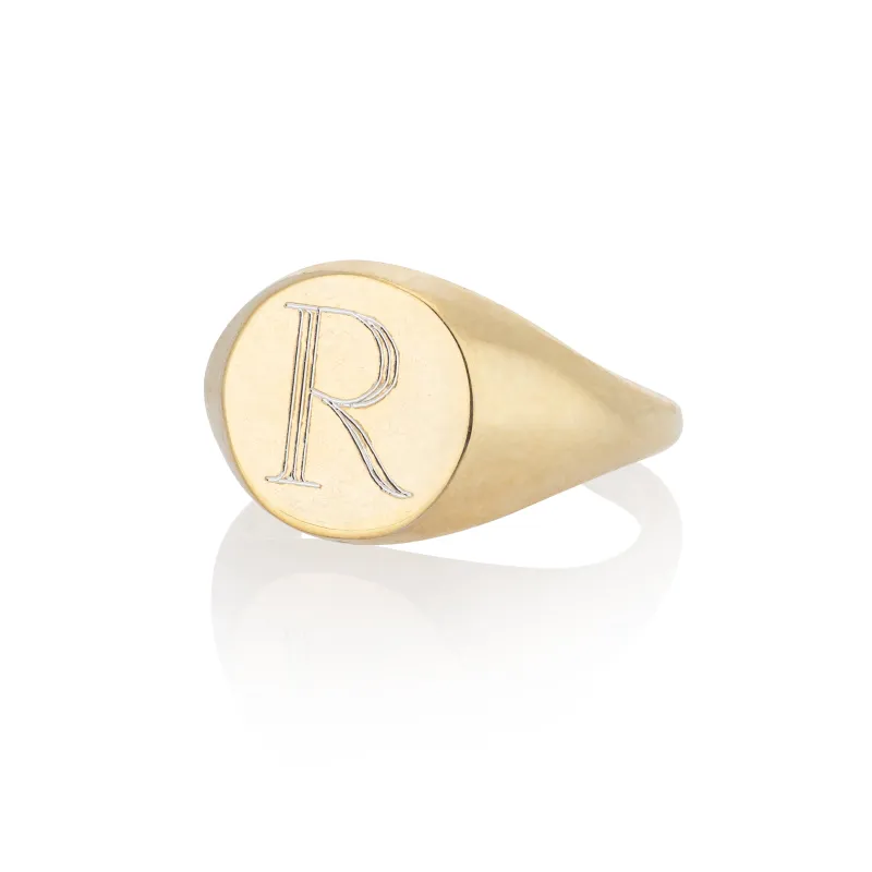 LANA PETITE ROUND PINKY SIGNET RING sold by SARAH CHLOE