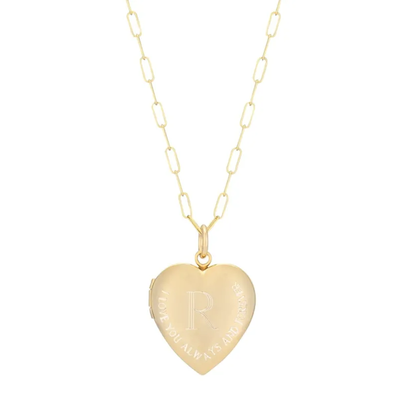CHARLI LARGE HEART ENGRAVED LOCKET sold by SARAH CHLOE