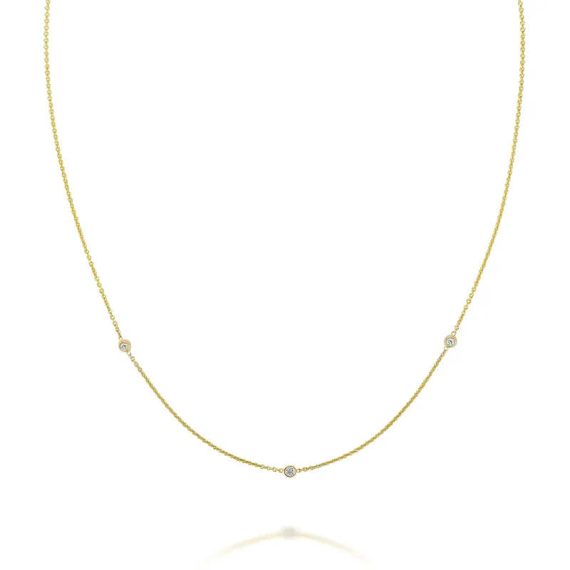 SLDA DIAMOND TRIO NECKLACE sold by SARAH CHLOE