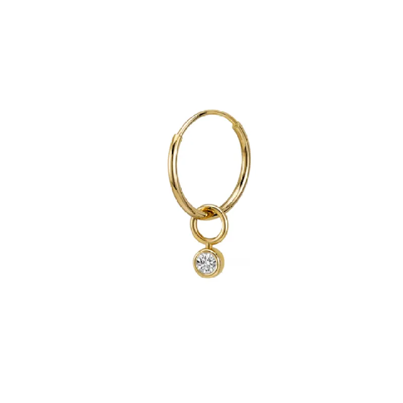 SLDA BIRTHSTONE HOOP SINGLES sold by SARAH CHLOE