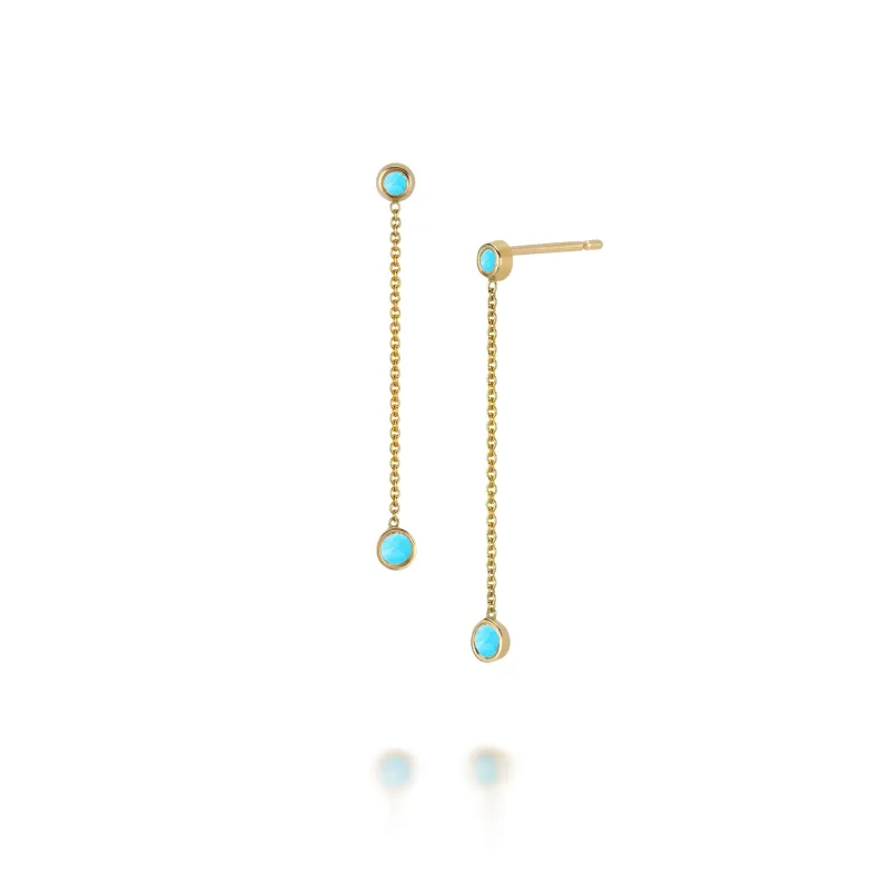 SLDA TURQUOISE DROP EARRINGS sold by SARAH CHLOE