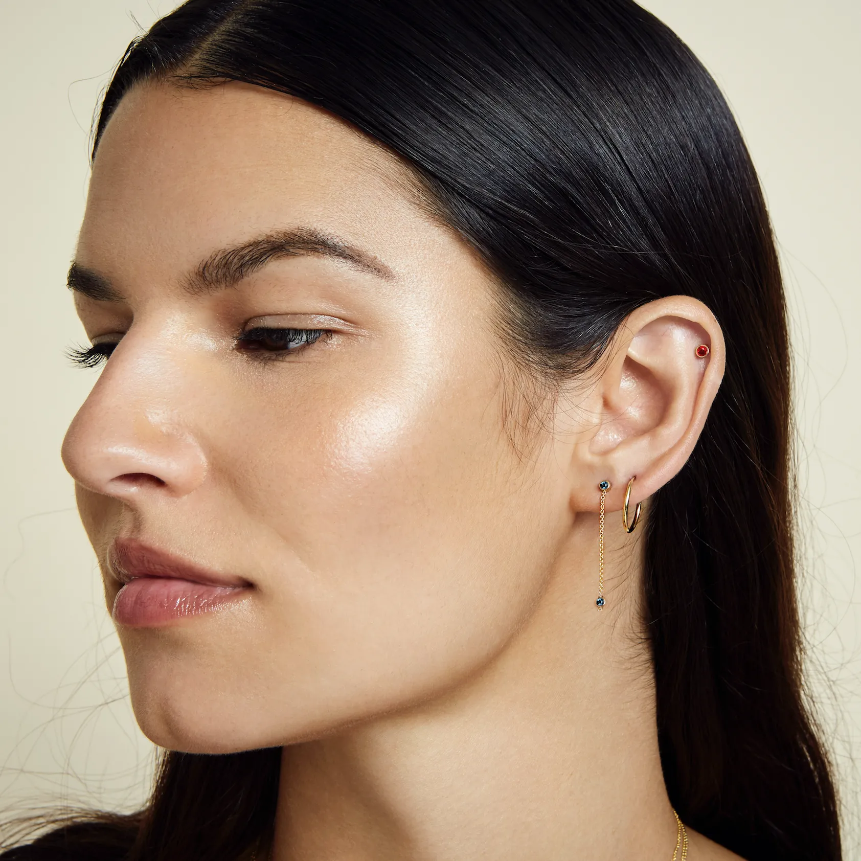 SLDA BIRTHSTONE DROP EARRINGS sold by SARAH CHLOE product image thumbnail 2