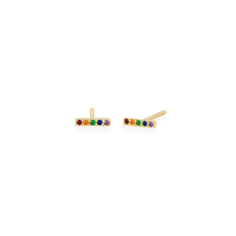 SLDA MINI RAINBOW BAR EARRING SINGLE sold by SARAH CHLOE