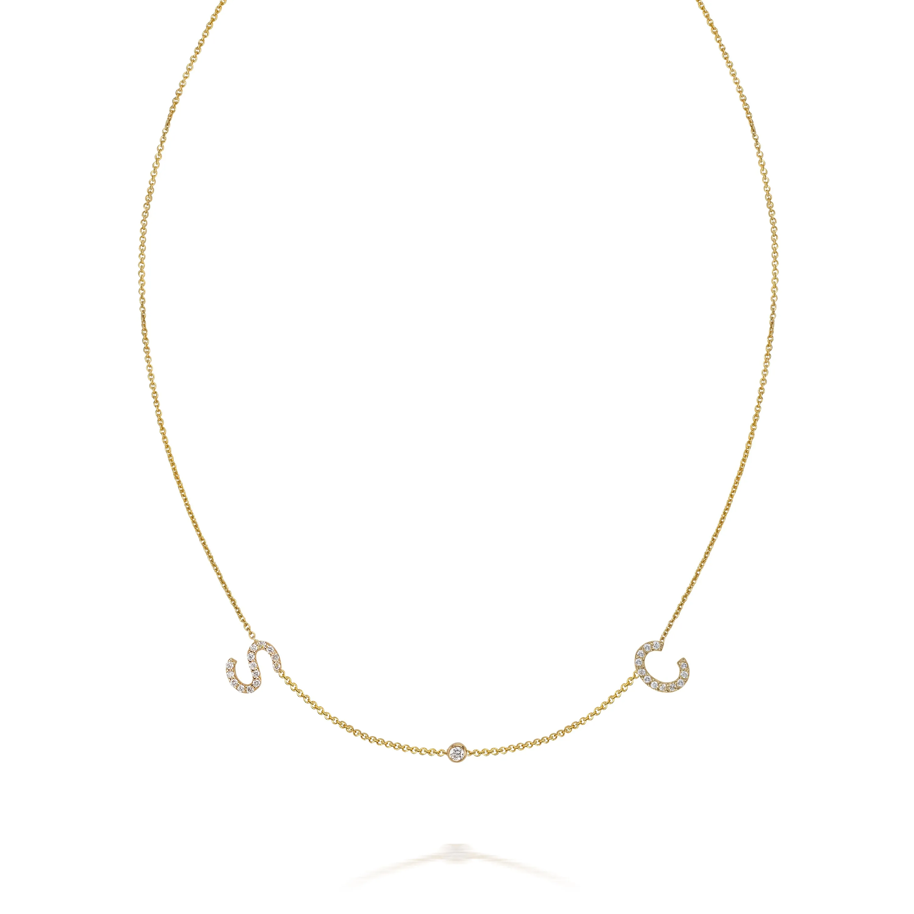 DASHA DIAMOND DUO HEART NECKLACE sold by SARAH CHLOE product image thumbnail 3