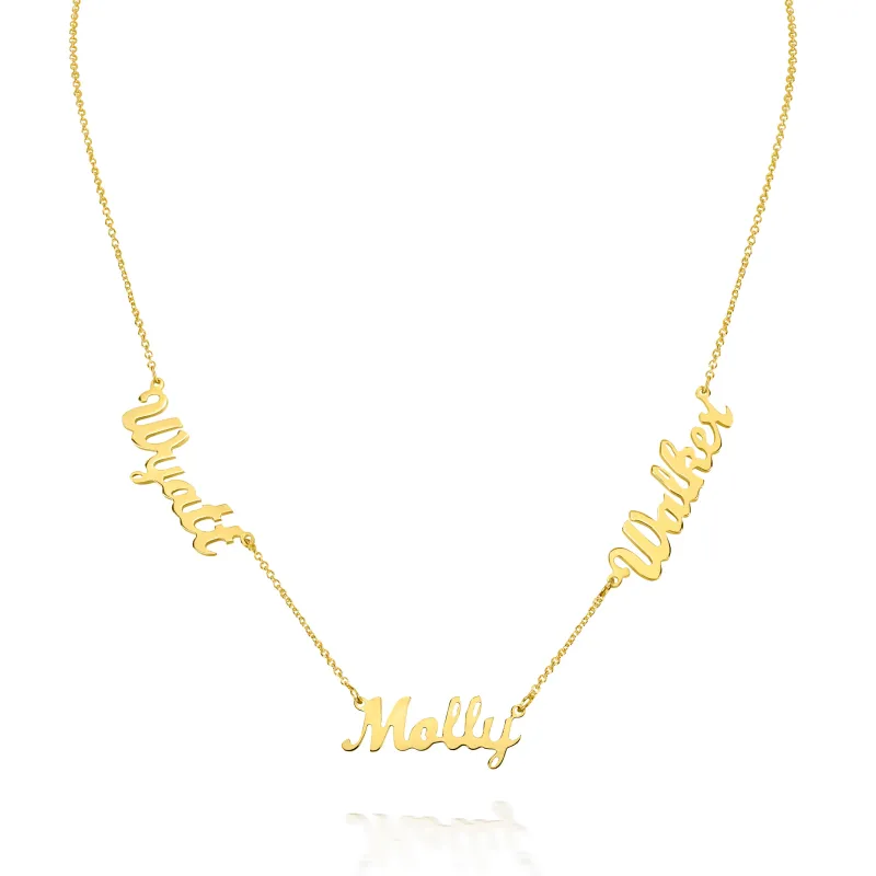 AVA MULTI SCRIPT NAME NECKLACE sold by SARAH CHLOE