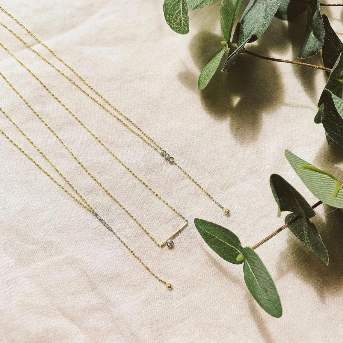 SLDA BIRTHSTONE BEZEL ACCENT NECKLACE sold by SARAH CHLOE product image thumbnail 3