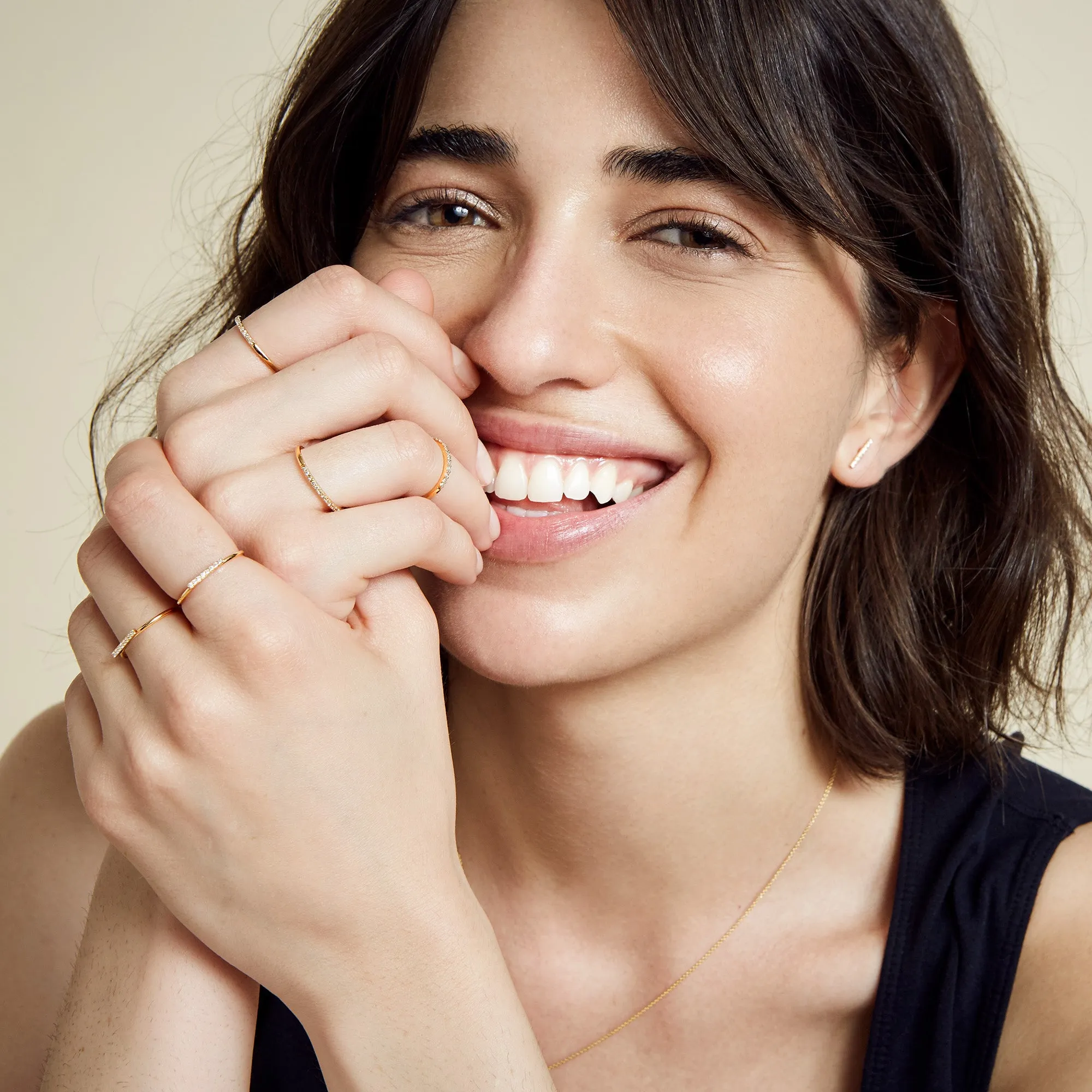 SLDA BIRTHSTONE STACKABLE RING BAND sold by SARAH CHLOE product image thumbnail 3