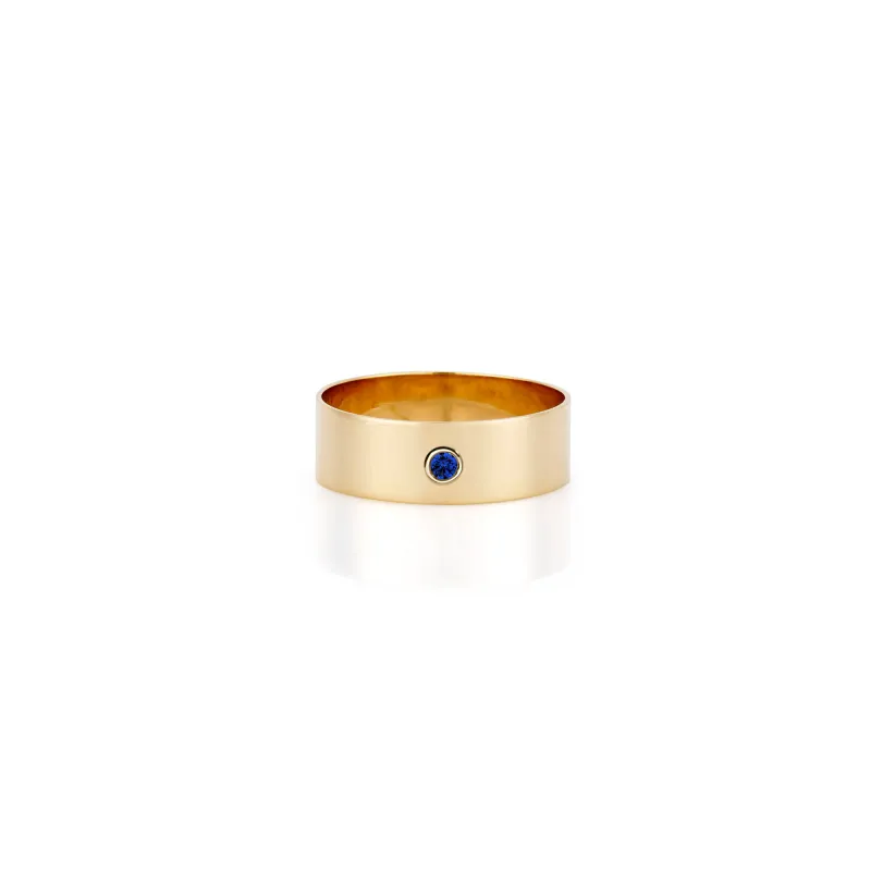 SLDA BIRTHSTONE STACKABLE CIGAR RING BAND sold by SARAH CHLOE