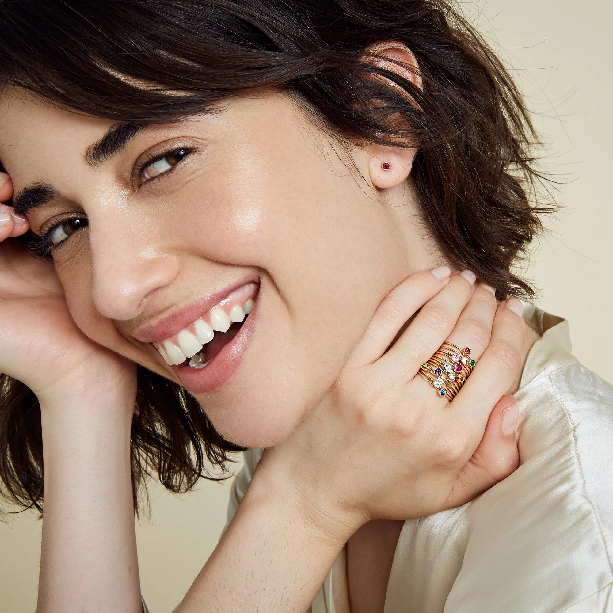 SLDA BIRTHSTONE STACKABLE RING sold by SARAH CHLOE product image thumbnail 2