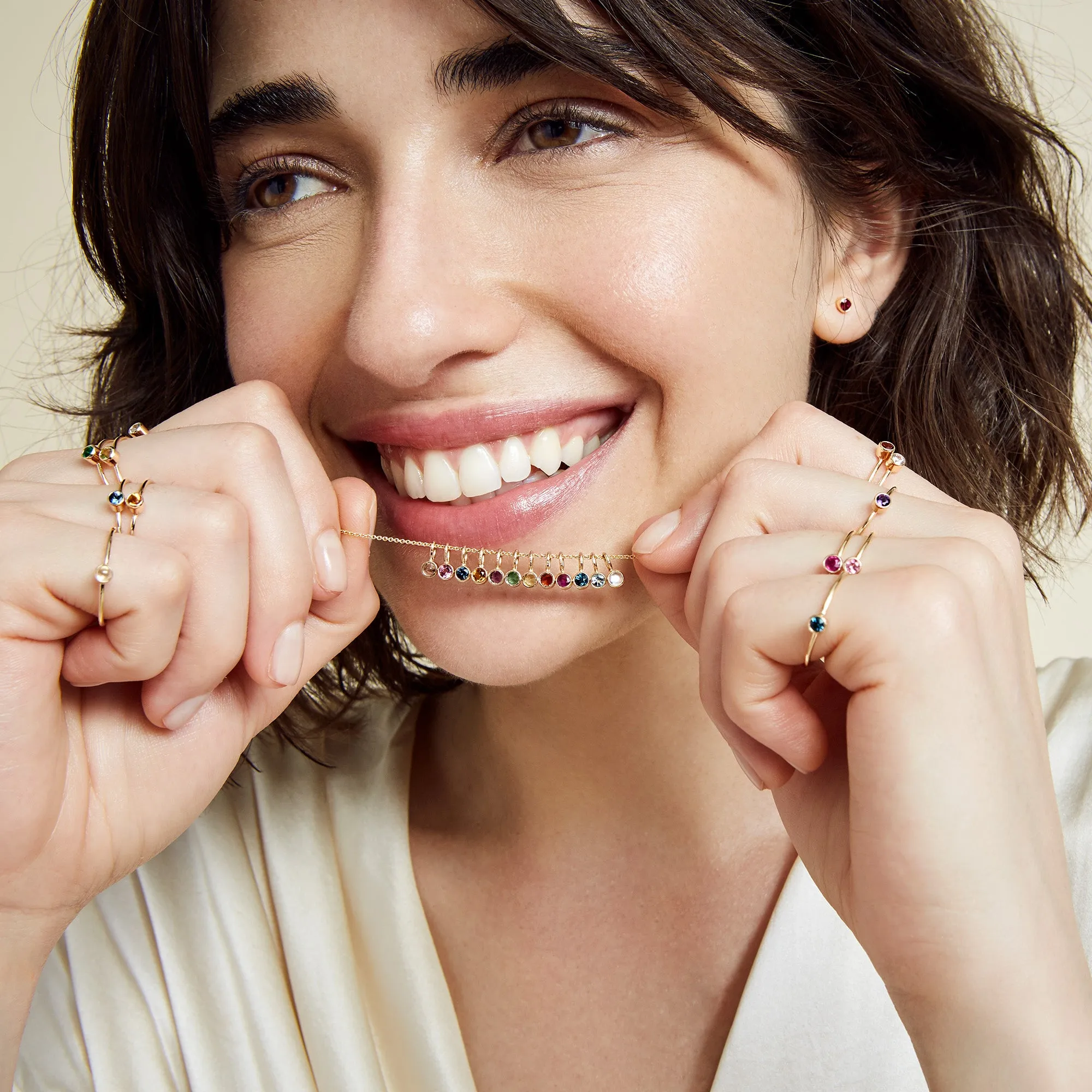 SLDA BIRTHSTONE STACKABLE RING sold by SARAH CHLOE product image thumbnail 3