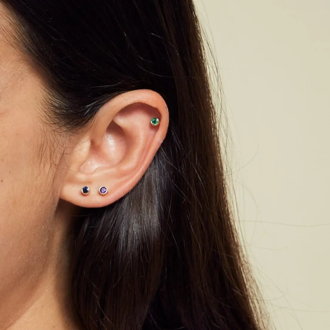 SLDA BIRTHSTONE STUD EARRING (PAIR) sold by SARAH CHLOE product image thumbnail 5