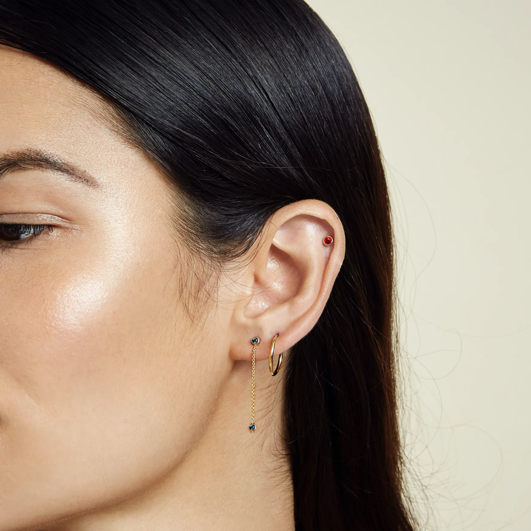 SLDA BIRTHSTONE STUD EARRING (PAIR) sold by SARAH CHLOE product image thumbnail 4