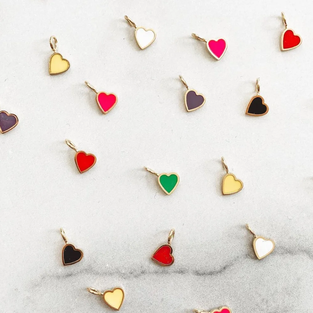 LOVE COUNT ® ENAMEL HEART NECKLACE-RED sold by SARAH CHLOE product image thumbnail 3