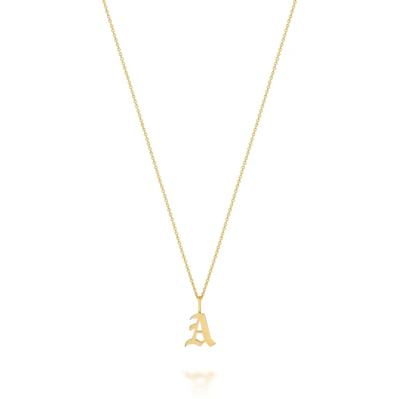 AMELIA GOTHIC INITIAL NECKLACE sold by SARAH CHLOE