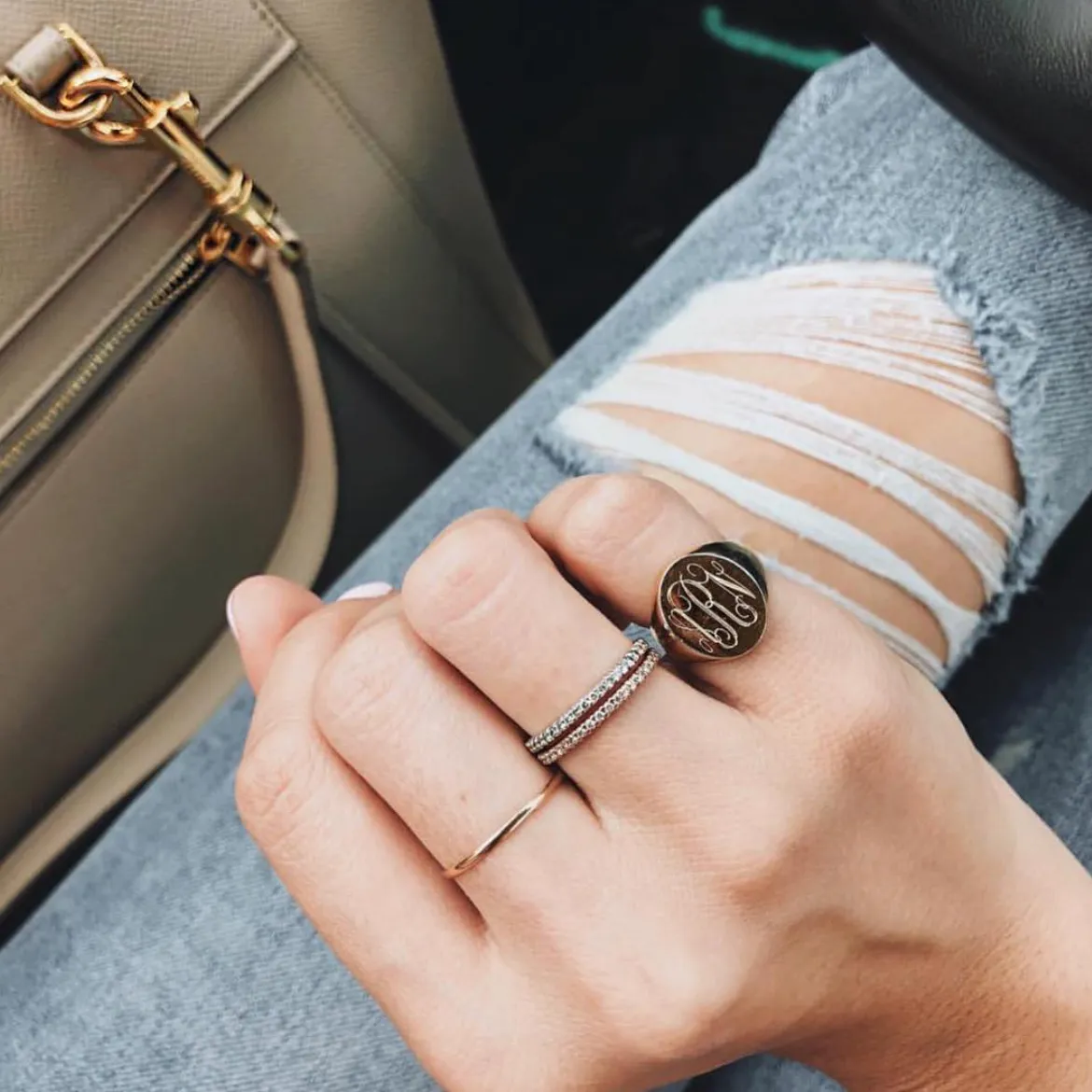 LANA PINKY SIGNET RING sold by SARAH CHLOE product image thumbnail 5