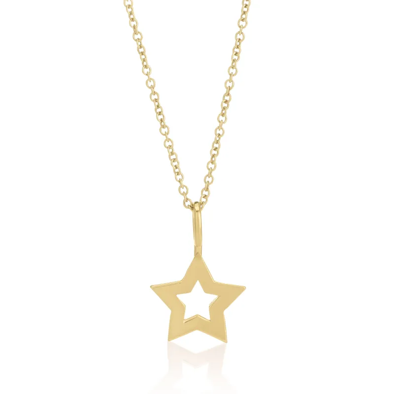 CHARMING-EMMA OUTLINE STAR PENDANT sold by SARAH CHLOE