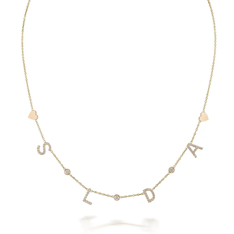 DASHA DIAMOND MULTI-INITIAL NECKLACE sold by SARAH CHLOE