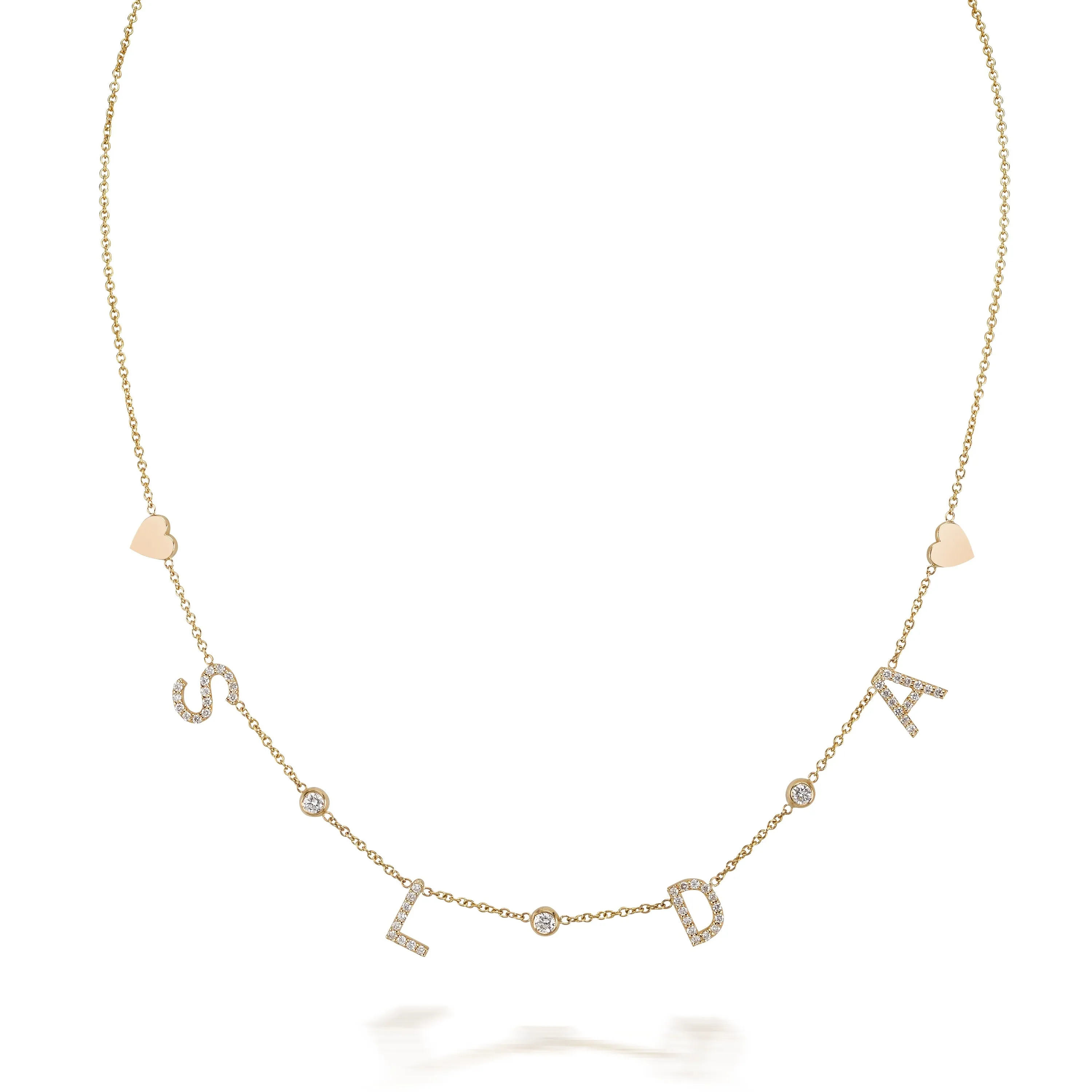 DASHA DIAMOND MULTI-INITIAL NECKLACE sold by SARAH CHLOE