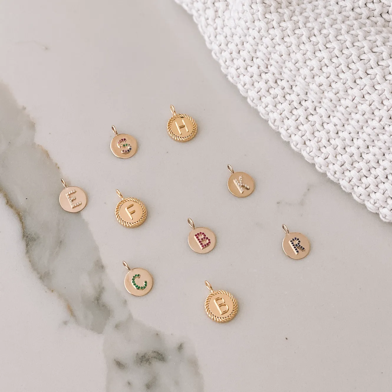 KARI INITIAL DIAMOND MEDALLION NECKLACE sold by SARAH CHLOE product image thumbnail 3