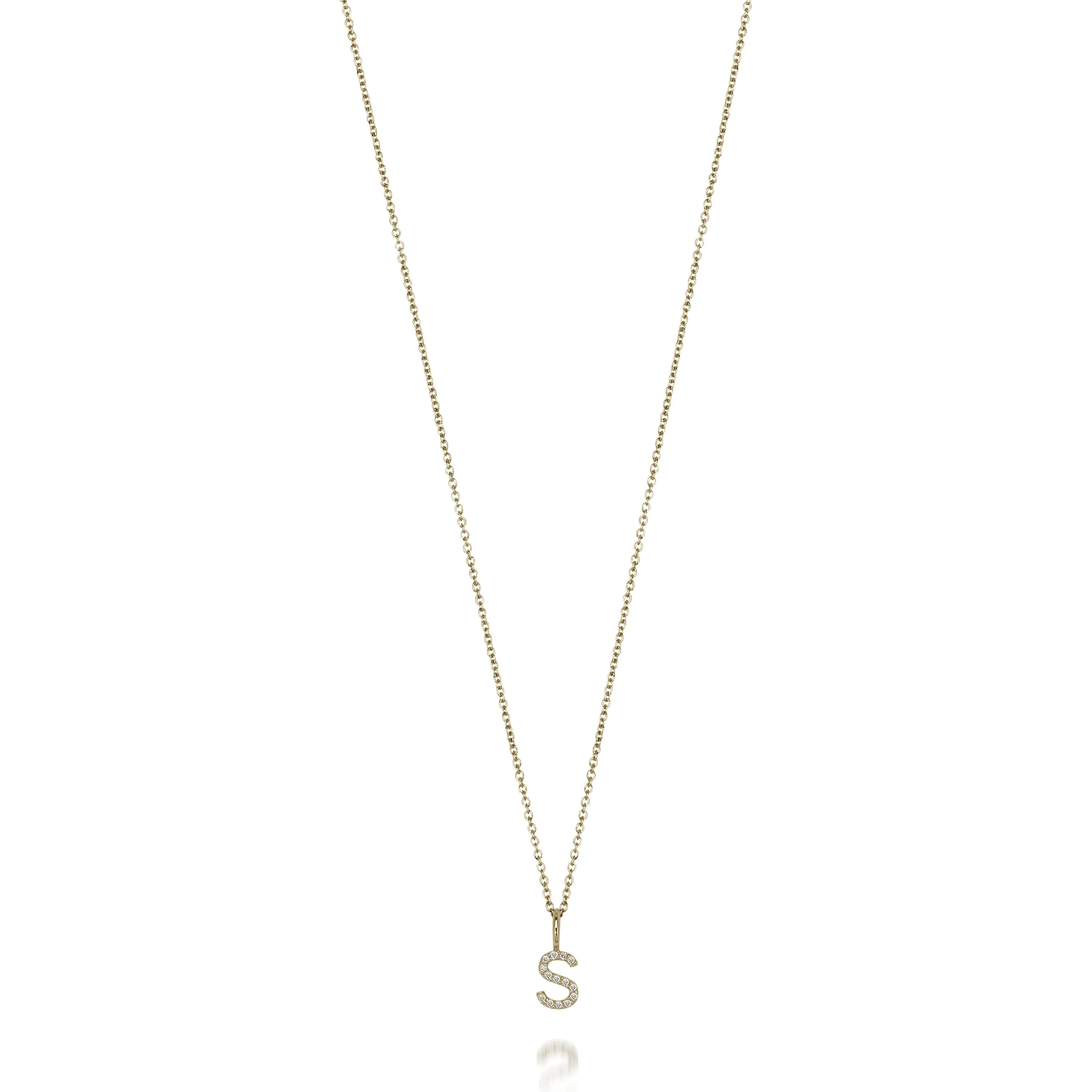 AMELIA DIAMOND INITIAL PENDANT sold by SARAH CHLOE