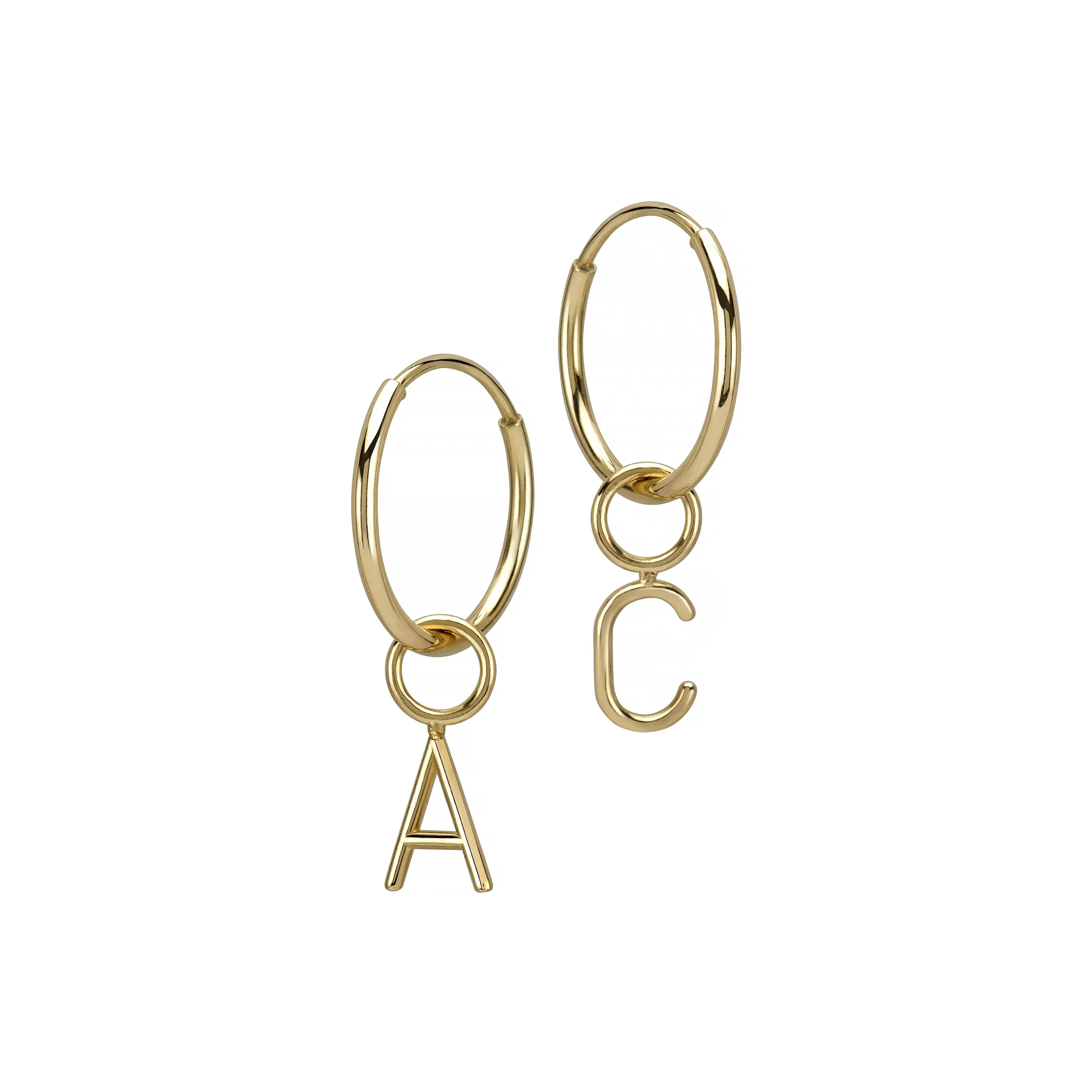 AMELIA INITIAL HOOP SINGLES sold by SARAH CHLOE product image thumbnail 3