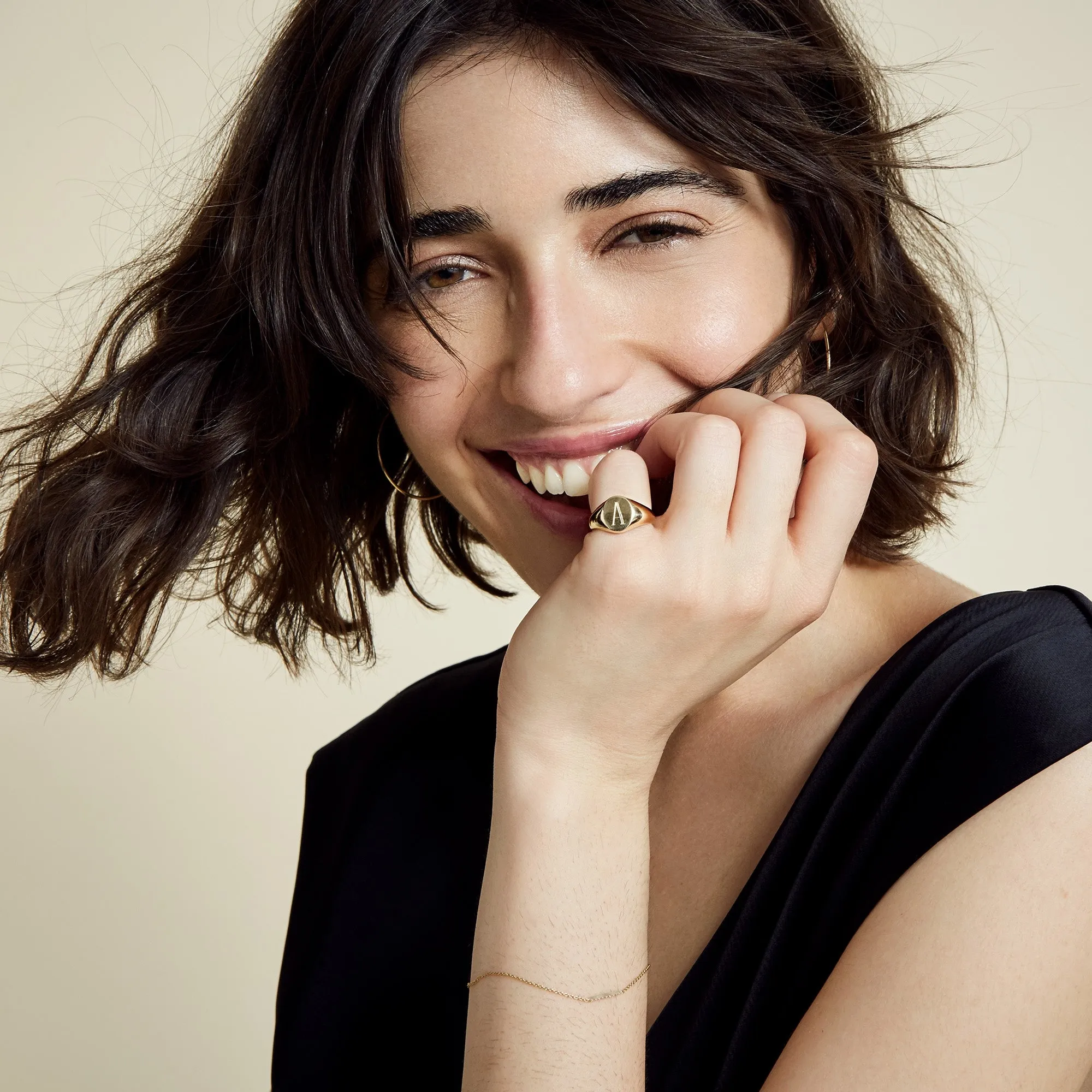 LANA PETITE SIGNET RING sold by SARAH CHLOE product image thumbnail 3