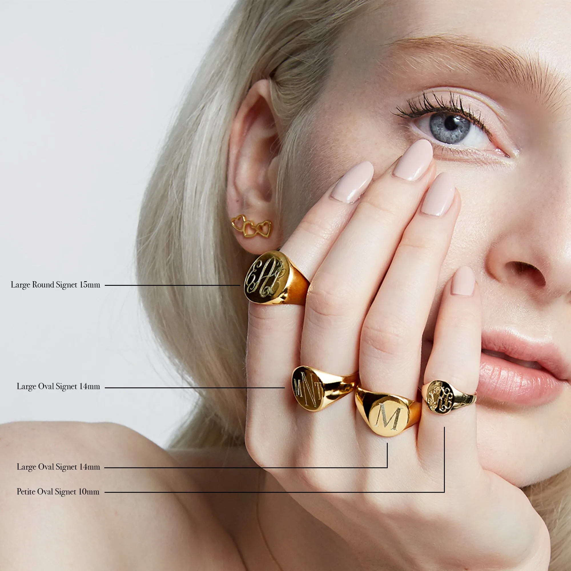 LANA PETITE SIGNET RING sold by SARAH CHLOE product image thumbnail 4
