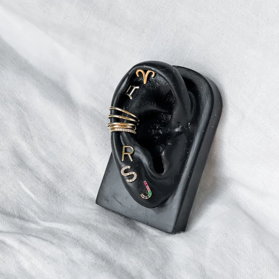 AMELIA DIAMOND INITIAL STUD SINGLES sold by SARAH CHLOE product image thumbnail 2