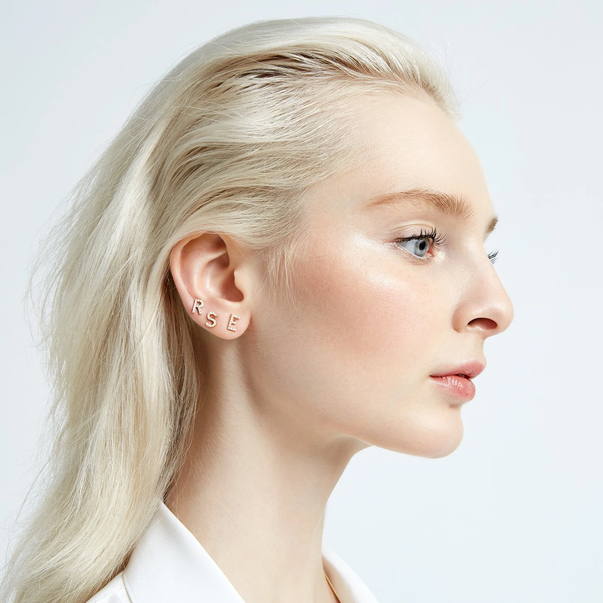 AMELIA DIAMOND INITIAL STUD SINGLES sold by SARAH CHLOE product image thumbnail 3