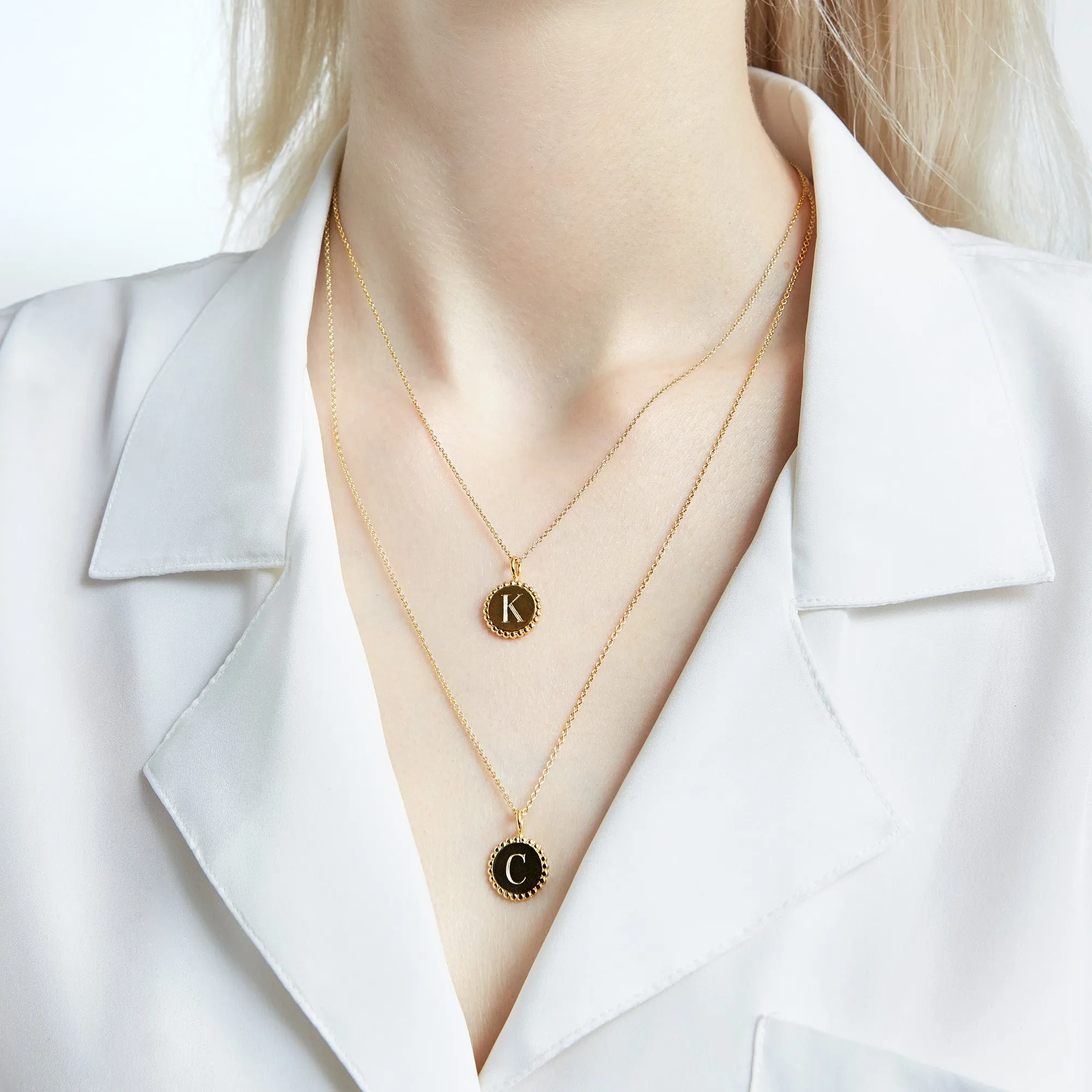 MADI INITIAL MEDALLION sold by SARAH CHLOE product image thumbnail 2