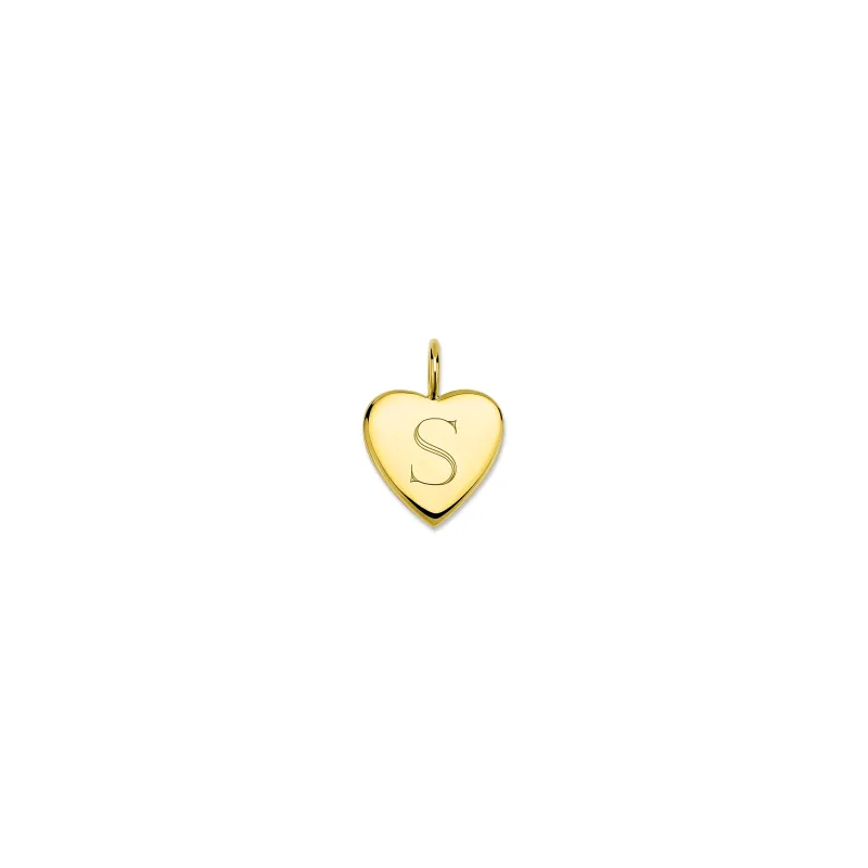 LILY ENGRAVED HEART CHARM-LOOSE sold by SARAH CHLOE