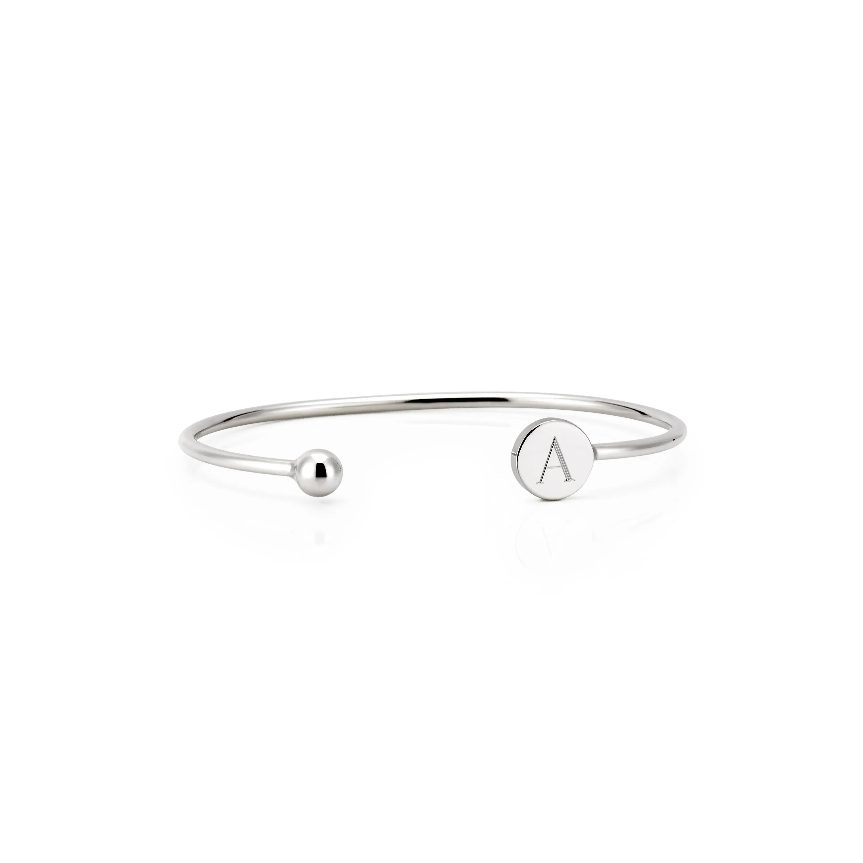 ELLE ROUND INITIAL BANGLE sold by SARAH CHLOE product image thumbnail 5