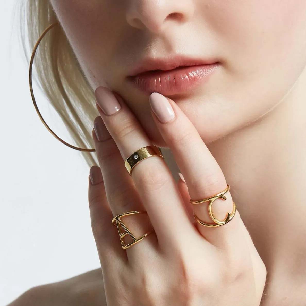 CIELA DIAMOND-DUO NAME RING BAND sold by SARAH CHLOE product image thumbnail 5