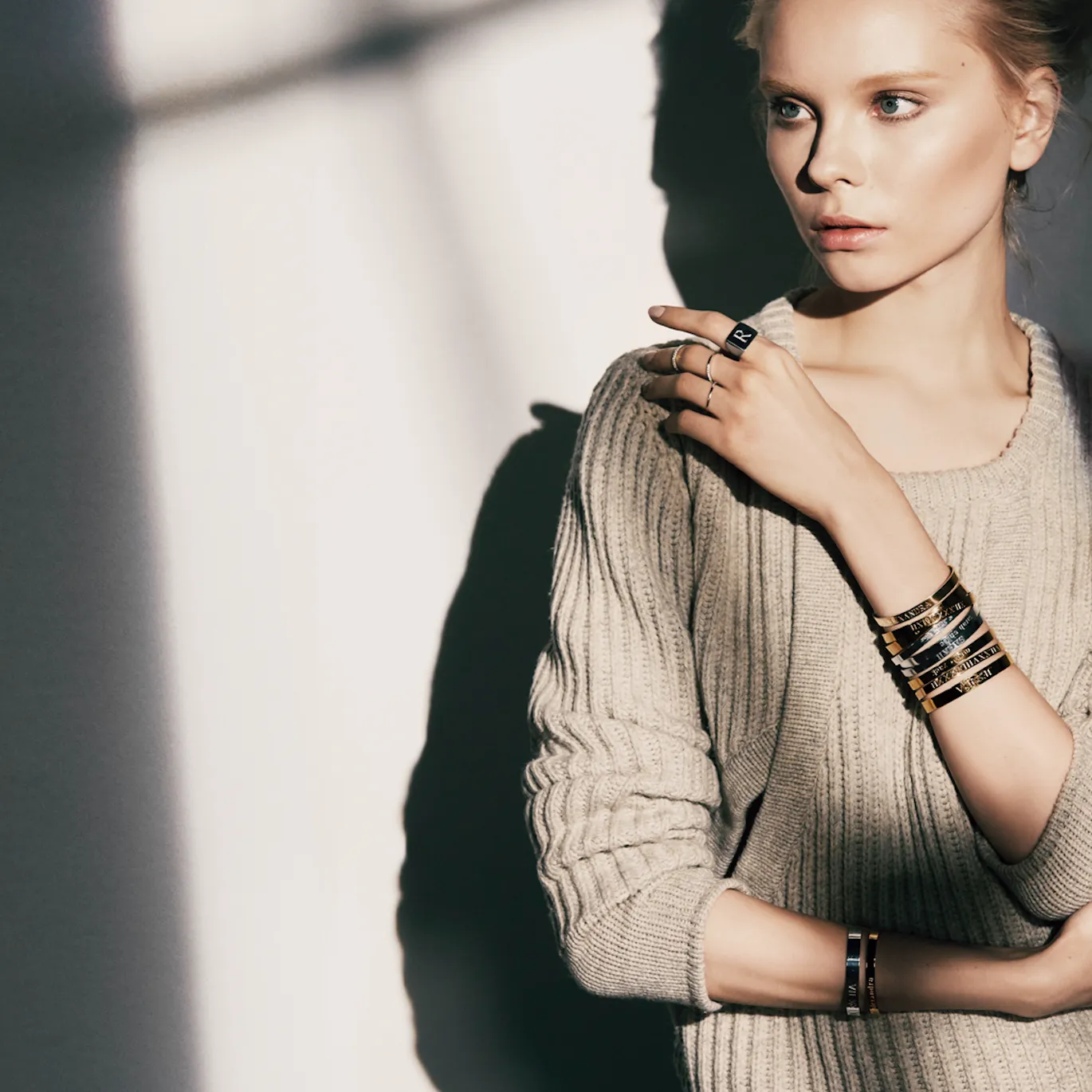 CIELA DUO DIAMOND BANGLE-CENTER TEXT sold by SARAH CHLOE product image thumbnail 3