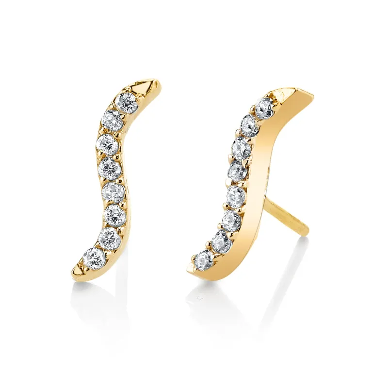 WAVERLY DIAMOND STUD SINGLES sold by SARAH CHLOE