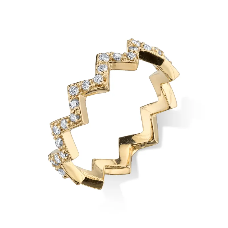 ZIGZAG RING BAND sold by SARAH CHLOE