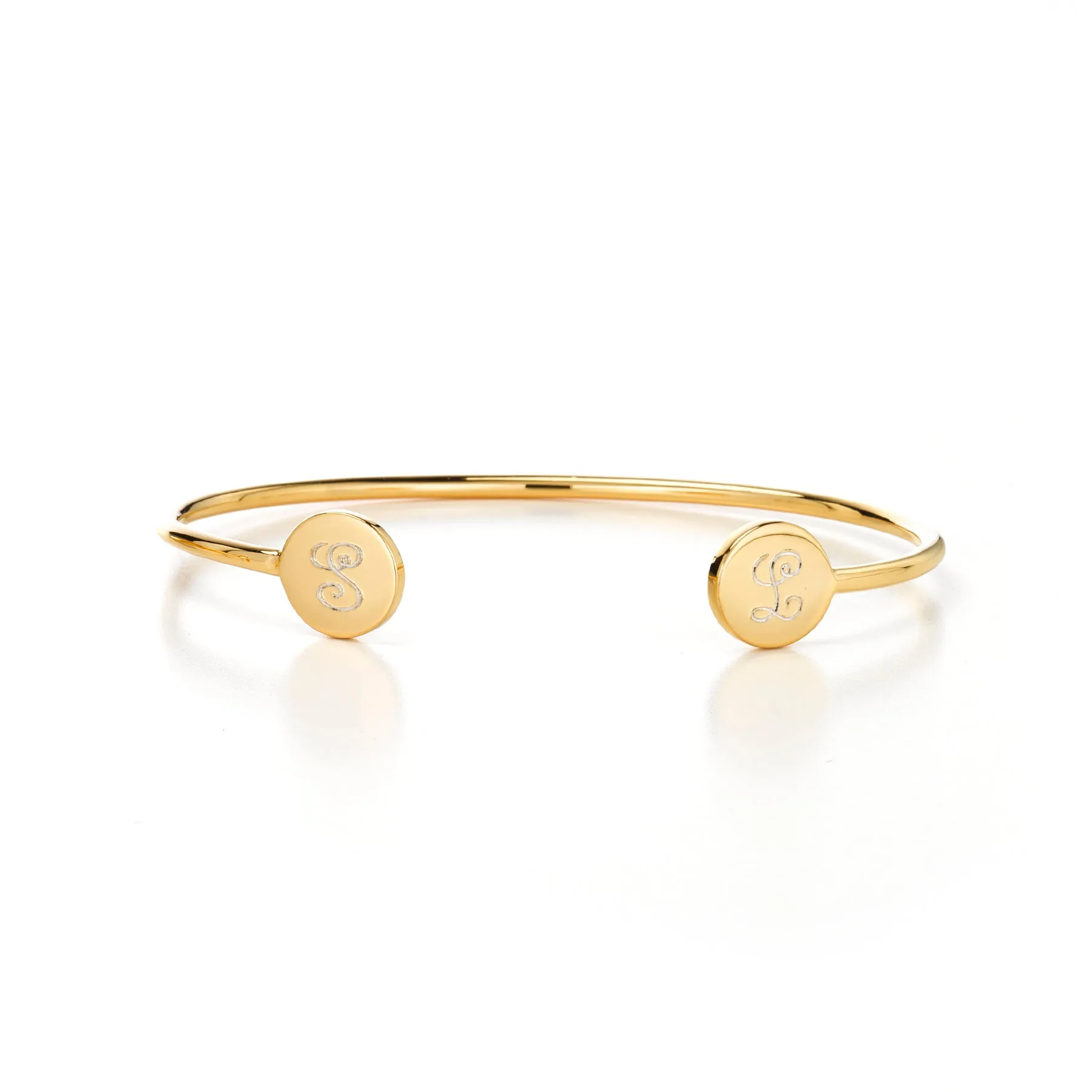 DOUBLE ELLE ROUND BANGLE sold by SARAH CHLOE product image thumbnail 3