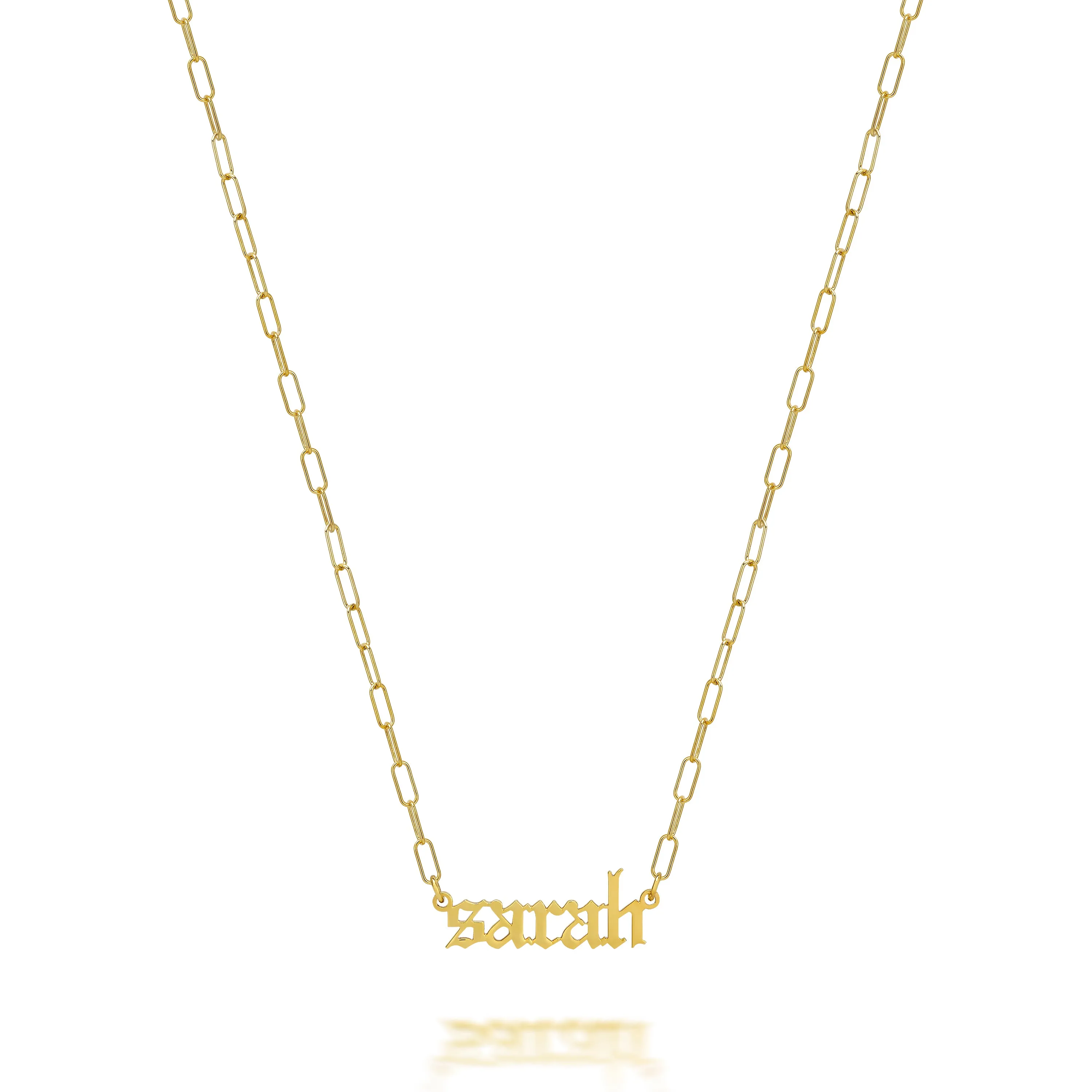 AVA GOTHIC NAME NECKLACE sold by SARAH CHLOE