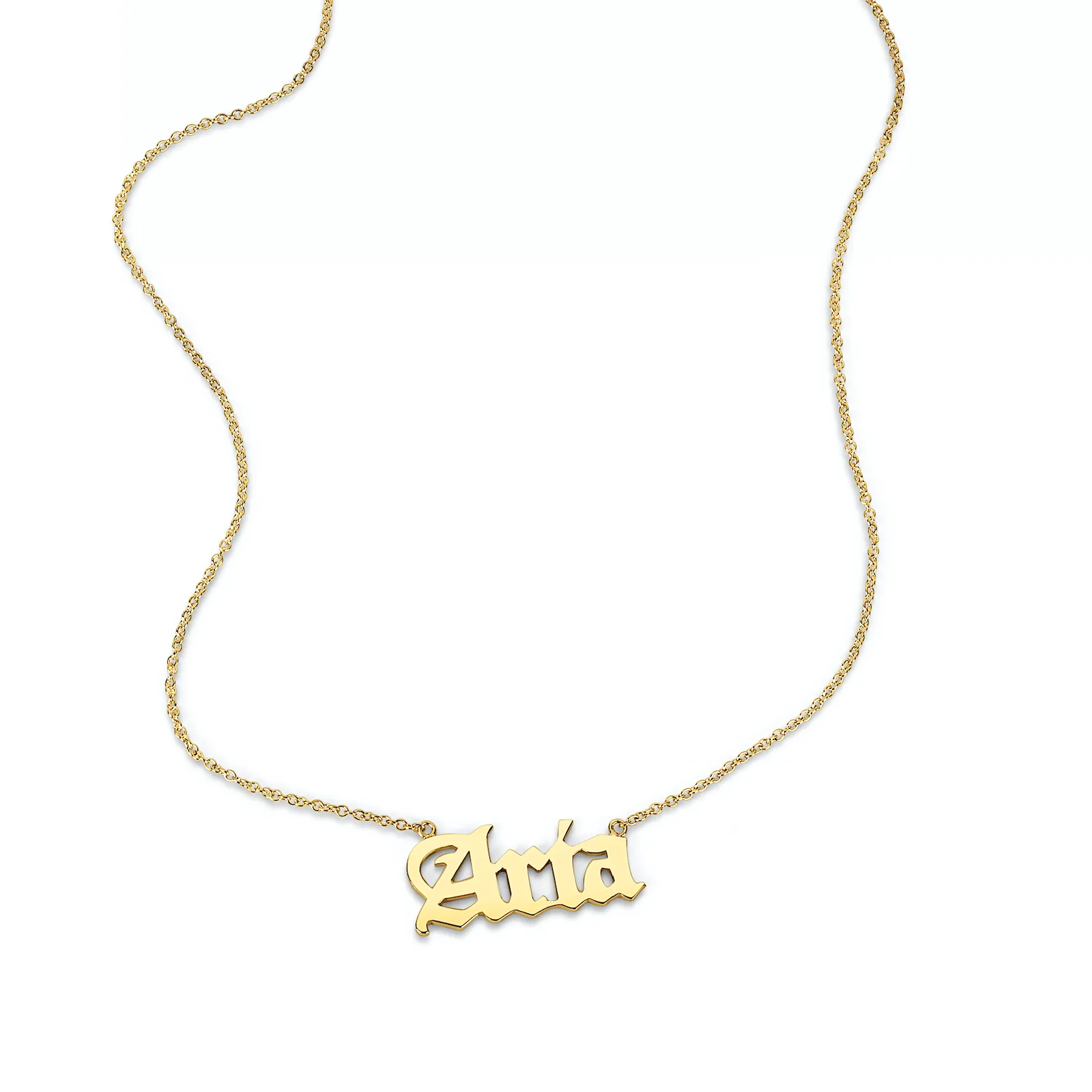 AVA GOTHIC NAME NECKLACE sold by SARAH CHLOE product image thumbnail 3