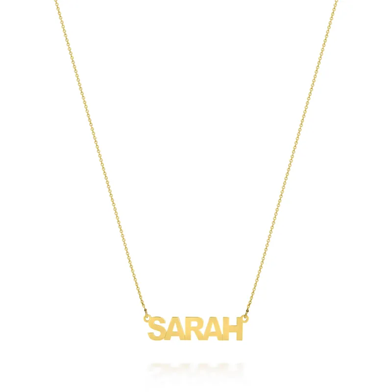 AVA MODERN BLOCK NAME NECKLACE sold by SARAH CHLOE